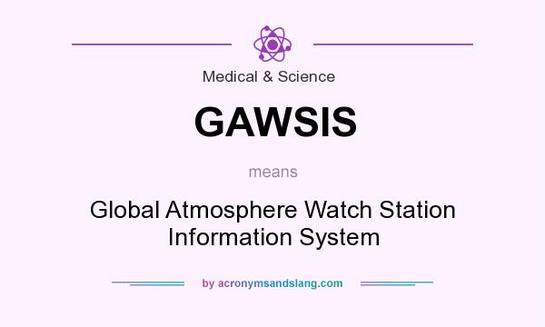 What does GAWSIS mean? It stands for Global Atmosphere Watch Station Information System