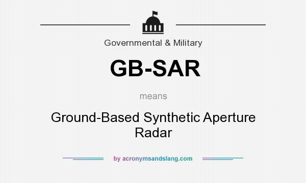 What does GB-SAR mean? It stands for Ground-Based Synthetic Aperture Radar