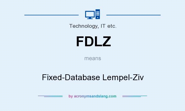 What does FDLZ mean? It stands for Fixed-Database Lempel-Ziv