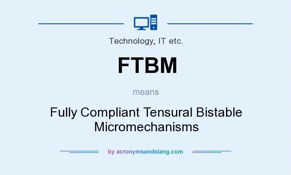 What does FTBM mean? It stands for Fully Compliant Tensural Bistable Micromechanisms
