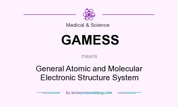 What does GAMESS mean? It stands for General Atomic and Molecular Electronic Structure System