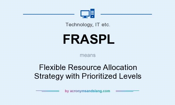 What does FRASPL mean? It stands for Flexible Resource Allocation Strategy with Prioritized Levels