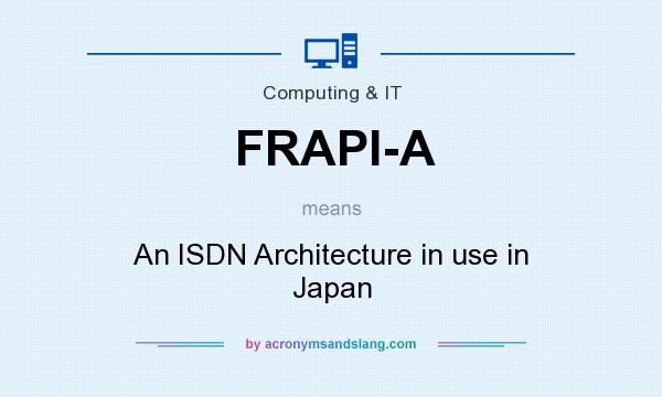 What does FRAPI-A mean? It stands for An ISDN Architecture in use in Japan