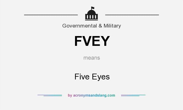 What does FVEY mean? It stands for Five Eyes