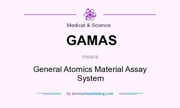 What does GAMAS mean? It stands for General Atomics Material Assay System