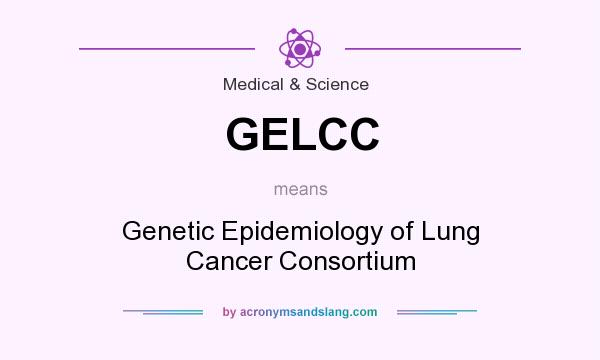 What does GELCC mean? It stands for Genetic Epidemiology of Lung Cancer Consortium