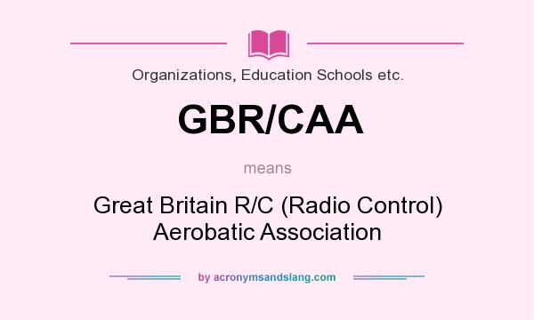 What does GBR/CAA mean? It stands for Great Britain R/C (Radio Control) Aerobatic Association