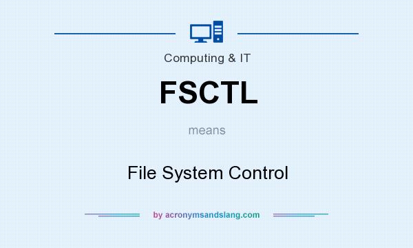 What does FSCTL mean? It stands for File System Control