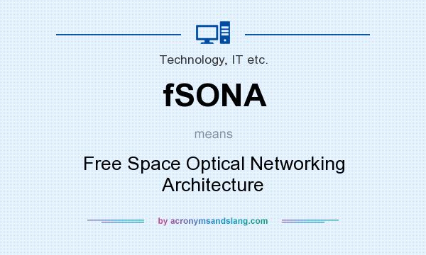What does fSONA mean? It stands for Free Space Optical Networking Architecture