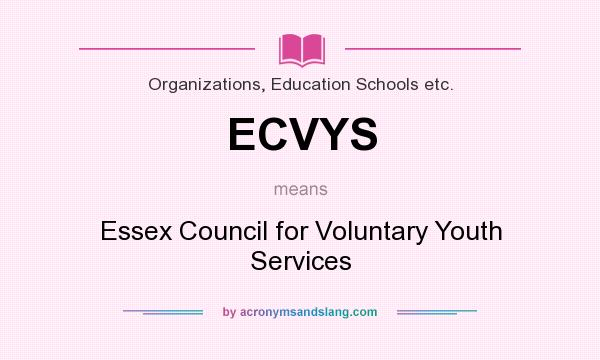 What does ECVYS mean? It stands for Essex Council for Voluntary Youth Services