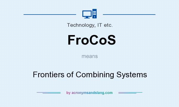 What does FroCoS mean? It stands for Frontiers of Combining Systems