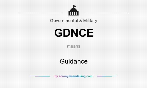 What does GDNCE mean? It stands for Guidance