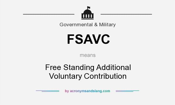 What does FSAVC mean? It stands for Free Standing Additional Voluntary Contribution
