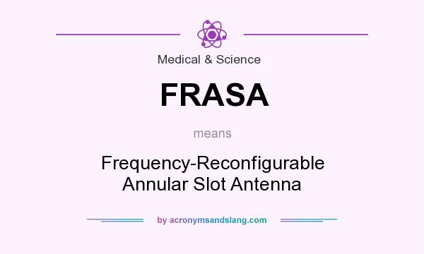 What does FRASA mean? It stands for Frequency-Reconfigurable Annular Slot Antenna