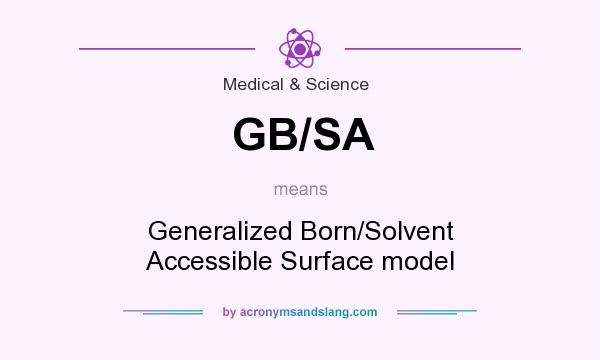 What does GB/SA mean? It stands for Generalized Born/Solvent Accessible Surface model