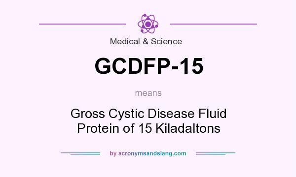 What does GCDFP-15 mean? It stands for Gross Cystic Disease Fluid Protein of 15 Kiladaltons