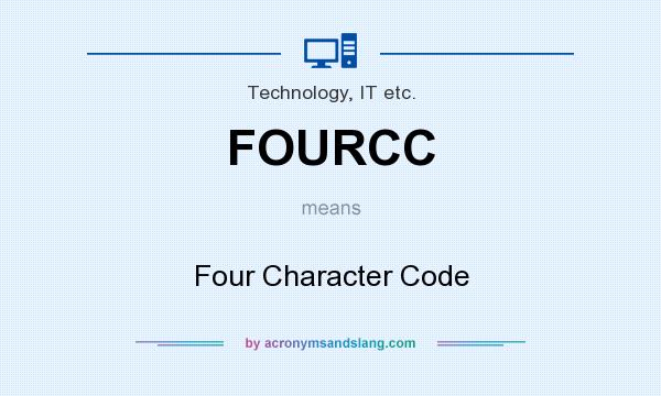 What does FOURCC mean? It stands for Four Character Code