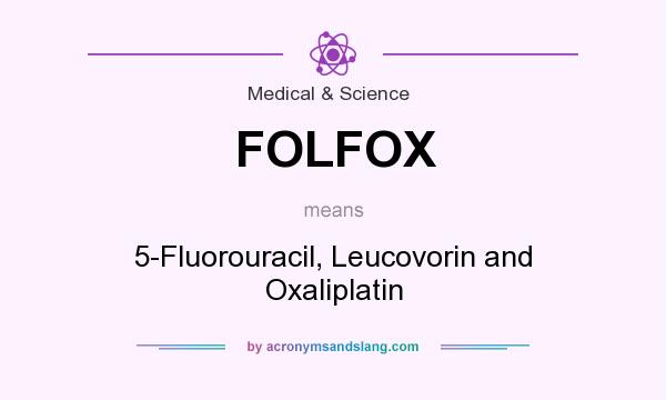 What does FOLFOX mean? It stands for 5-Fluorouracil, Leucovorin and Oxaliplatin
