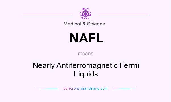 What does NAFL mean? It stands for Nearly Antiferromagnetic Fermi Liquids