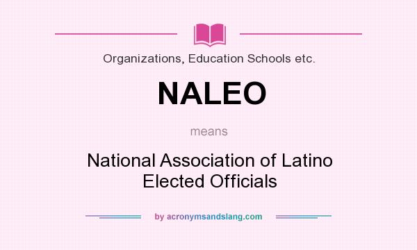 What does NALEO mean? It stands for National Association of Latino Elected Officials