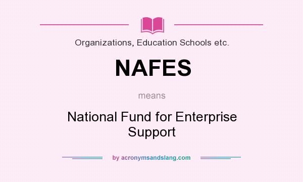 What does NAFES mean? It stands for National Fund for Enterprise Support