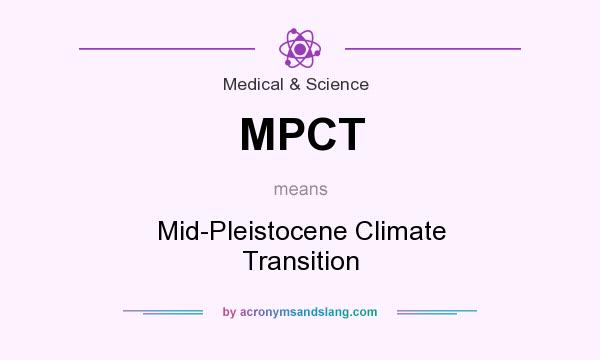 What does MPCT mean? It stands for Mid-Pleistocene Climate Transition