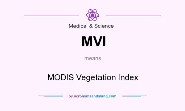 What does MVI mean? It stands for MODIS Vegetation Index