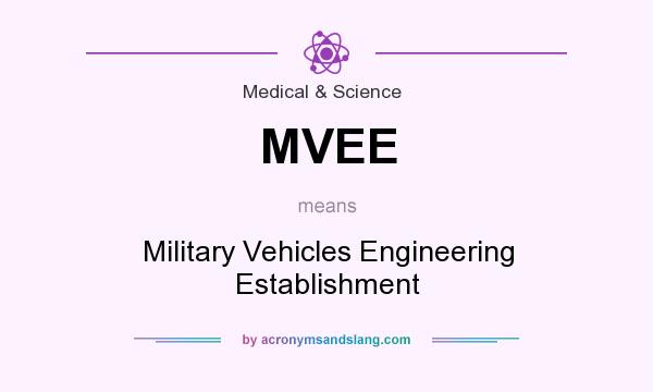 What does MVEE mean? It stands for Military Vehicles Engineering Establishment