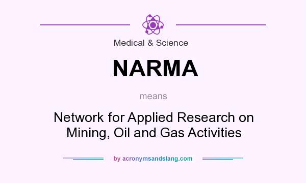 What does NARMA mean? It stands for Network for Applied Research on Mining, Oil and Gas Activities