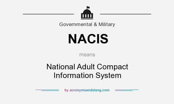 What does NACIS mean? It stands for National Adult Compact Information System