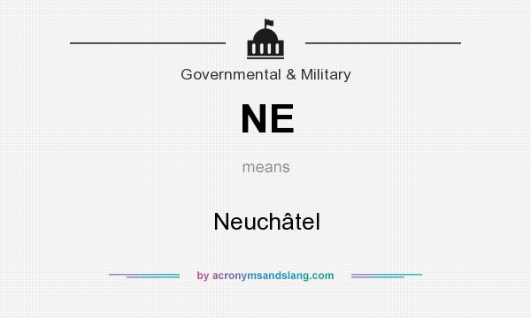 What does NE mean? It stands for Neuchâtel