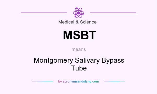 What does MSBT mean? It stands for Montgomery Salivary Bypass Tube