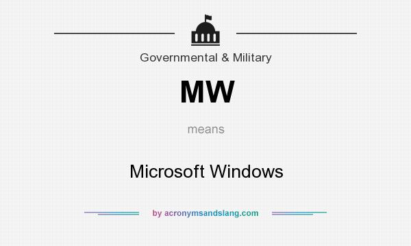 What does MW mean? It stands for Microsoft Windows