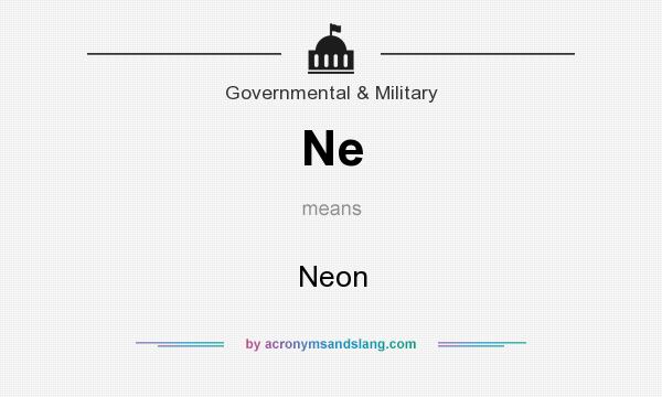What does Ne mean? It stands for Neon