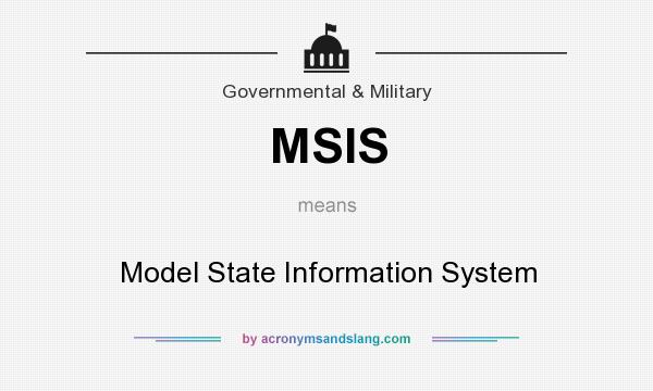 What does MSIS mean? It stands for Model State Information System