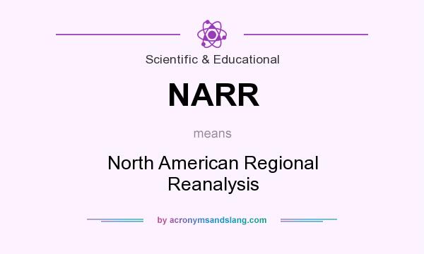What does NARR mean? It stands for North American Regional Reanalysis