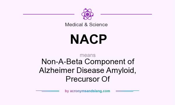 What does NACP mean? It stands for Non-A-Beta Component of Alzheimer Disease Amyloid, Precursor Of