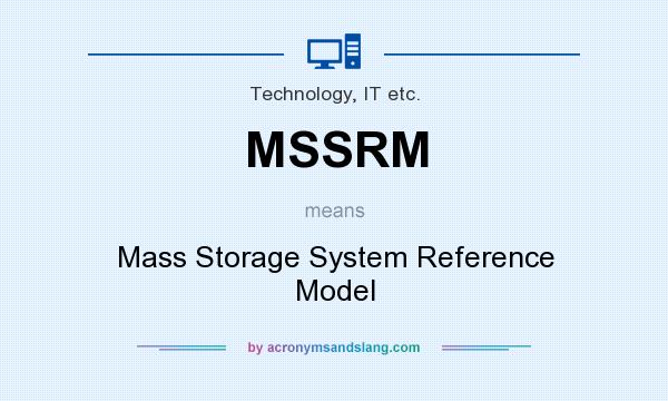 What does MSSRM mean? It stands for Mass Storage System Reference Model