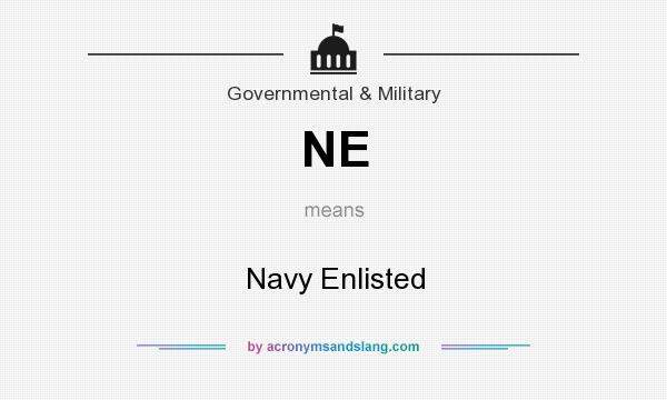 What does NE mean? It stands for Navy Enlisted