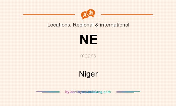 What does NE mean? It stands for Niger