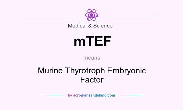 What does mTEF mean? It stands for Murine Thyrotroph Embryonic Factor