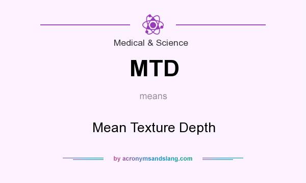 What does MTD mean? It stands for Mean Texture Depth