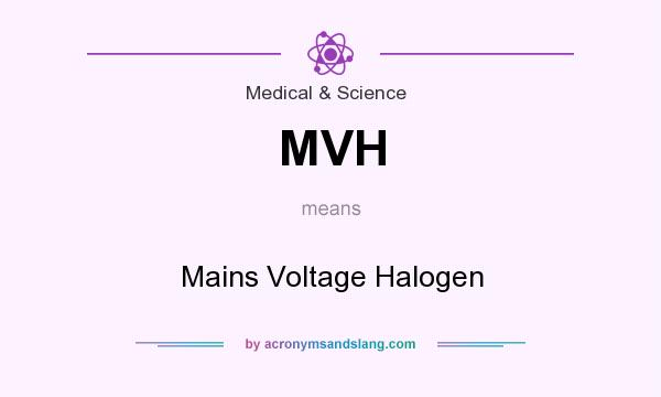 What does MVH mean? It stands for Mains Voltage Halogen