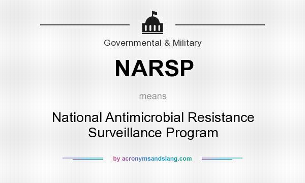 What does NARSP mean? It stands for National Antimicrobial Resistance Surveillance Program