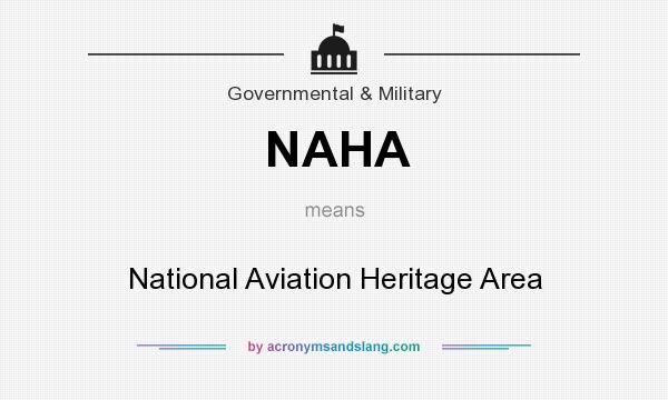 What does NAHA mean? It stands for National Aviation Heritage Area