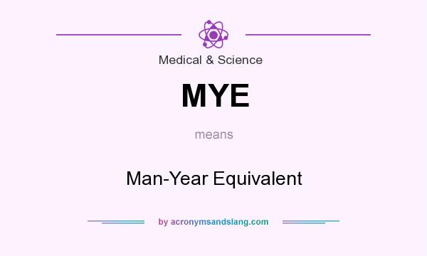 What does MYE mean? It stands for Man-Year Equivalent