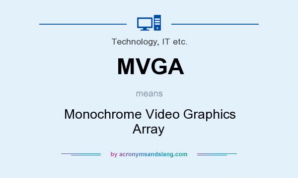 What does MVGA mean? It stands for Monochrome Video Graphics Array