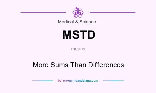 What does MSTD mean? It stands for More Sums Than Differences