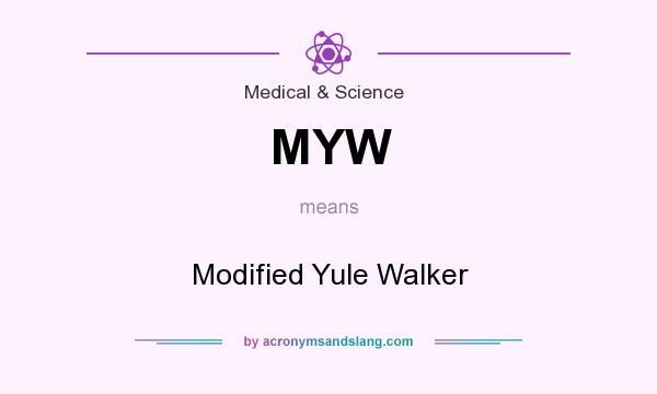 What does MYW mean? It stands for Modified Yule Walker