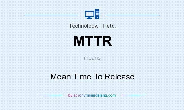 What does MTTR mean? It stands for Mean Time To Release